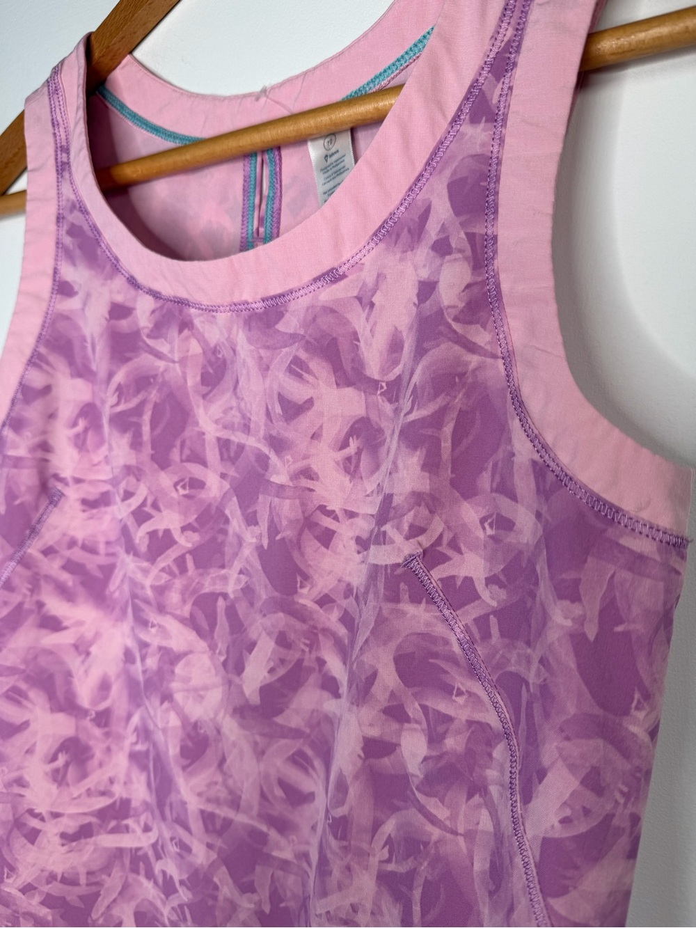 Lululemon Ivivva Girls Pink Purple Print Athletic Dress Size 12 - Picture 3 of 4